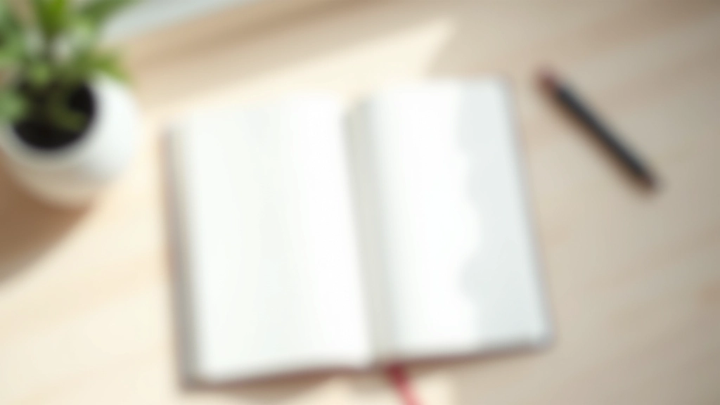 Open journal with pen on wooden desk