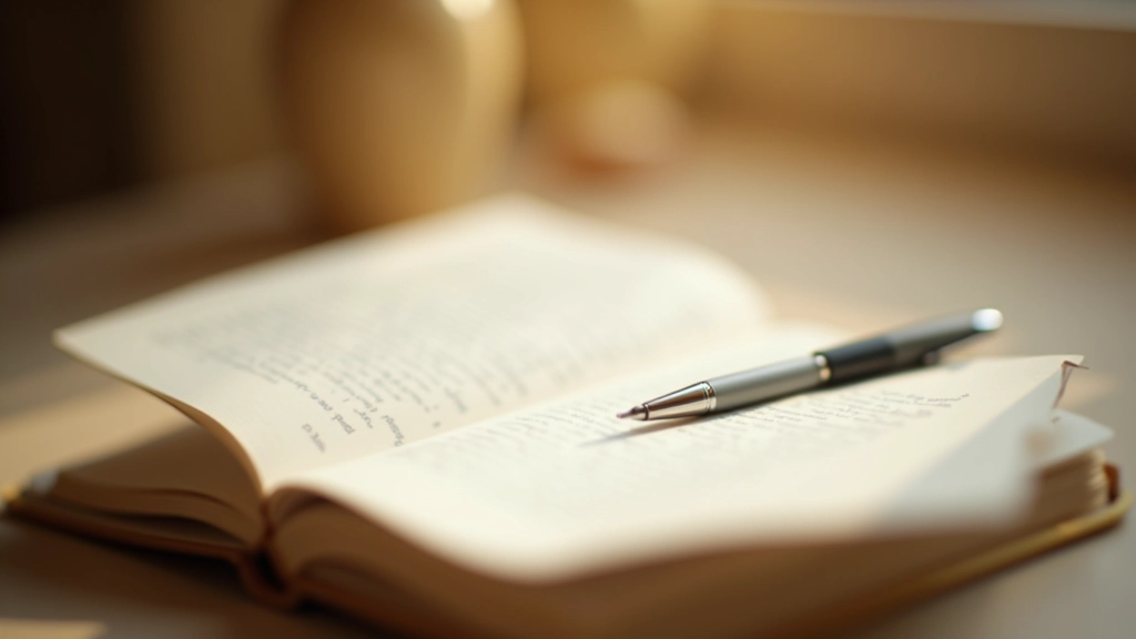 An open journal with handwritten reflections